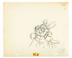 ALICE IN WONDERLAND WHITE RABBIT PRODUCTION DRAWING.