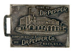 "DR. PEPPER" SILVERED BRASS WATCH FOB CIRCA 1915.