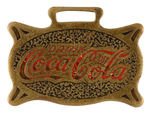 "DRINK COCA-COLA" 1925 BRASS WATCH FOB.