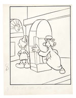 LI'L EIGHT BALL SET OF 10 ORIGINAL ART COLORING BOOK PAGES.