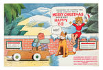 ORPHAN ANNIE CREATOR HAROLD GRAY PERSONAL CHRISTMAS CARD TRIO.