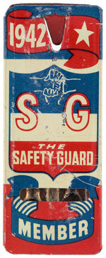 ORHAN ANNIE AND CAPTAIN SPARKS 1942 “SAFETY GUARD” KIT.