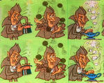 COUNT CHOCULA MONSTER ACTION RING UNCUT SHEET OF RING IMAGES W/THREE RINGS.