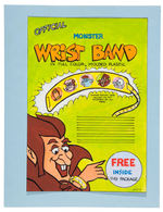 GENERAL MILLS "MONSTER WRIST BAND" BOX BACK PROTOTYPE ORIGINAL ART.