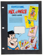 "FLINTSTONE MIX N' MATCH CARD GAME" CEREAL BOX BACK PROTOTYPE ORIGINAL ART.