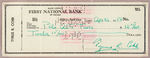 BASEBALL HALL OF FAMER TY COBB SIGNED CHECK FRAMED DISPLAY.