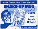 "COLD OVALTINE SHAKE-UP MUG" FOLDER FROM CAPTAIN MIDNIGHT.