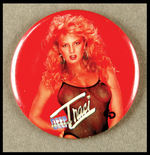 TRACI LORDS "DEEP INSIDE TRACI" VIDEO PROMO BUTTON.