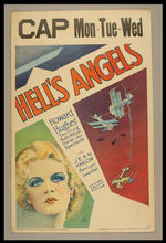 "HELL'S ANGELS" THEATER WINDOW CARD.