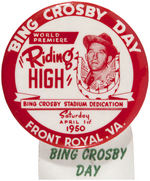 "BING CROSBY DAY SOUVENIR PROGRAM" & RIBBON BUTTON.