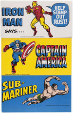 MARVEL COMICS "MARVELMANIA" SUPERHERO BUMPER STICKER SET.