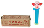 BOZO "T.V. PALS" BOXED PEZ-LIKE CANDY DISPENSER.