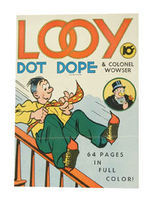 "LOOY DOT DOPE" COMIC BOOK PROMO SHEET WITH TARZAN AD.