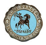 RARE IN-HOUSE "LONE RANGER MERITA SALESMEN'S CLUB" 1938 PIN.