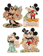 MICKEY & MINNIE MOUSE DIE-CUT CARDS.