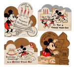 MICKEY MOUSE DIE-CUT BIRTHDAY CARDS.