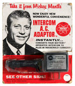 (HOF) "TAKE IT FROM MICKEY MANTLE" INTERCOM A.C. ADAPTOR IN ORIGINAL PACKAGING.