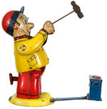 MAN STRIKING ANVIL OCCUPIED JAPAN TIN LITHO WIND-UP TOY.