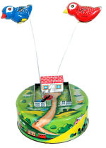 FLYING BIRDS WITH VOICE TIN WIND-UP TOY BY TPS.