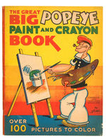 “THE GREAT BIG POPEYE PAINT AND CRAYON BOOK.”