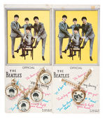 “THE BEATLES” CHARMS/HEART VARIETY PAIR OF CARDED BRACELETS.