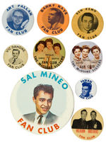 SINGERS AND DISC JOCKEYS 1950s BUTTON COLLECTION.