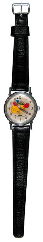 BULLWINKLE 17 JEWELS WATCH WITH 1973 JAY WARD PRODUCTIONS CATALOGUE.