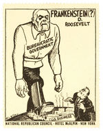 ANTI-FDR FIVE GOP ISSUED CARTOON POSTER STAMPS.