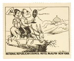 ANTI-FDR FIVE GOP ISSUED CARTOON POSTER STAMPS.