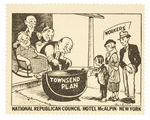 ANTI-FDR FIVE GOP ISSUED CARTOON POSTER STAMPS.