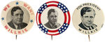 THREE WILLKIE PORTRAIT BUTTONS.