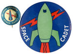 TOM CORBETT "SPACE CADET" PAIR OF SCARCE BUTTONS.