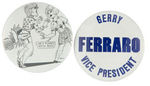 ANTI AND PRO FERRARO 1984 BUTTON PAIR.