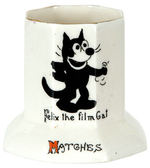 "FELIX THE FILM CAT/MATCHES/PATHE" CHINA MATCH HOLDER.