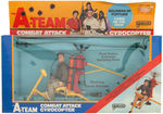 "THE A-TEAM" LOT OF SEVEN FIGURES AND GYROCOPTER BY GALOOB.