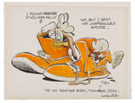 WALT KELLY POGO AND ALBERT FULL COLOR SPECIALTY ORIGINAL ART DONE FOR ANIMATOR DON FOSTER.