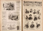 “HARPER’S WEEKLY” JAN.-JUNE 1862 BOUND VOLUME WITH 23 CIVIL WAR ISSUES.