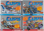 "COPS 'N CROOKS" ACTION 24 FIGURE SET & FOUR VEHICLE LOT.