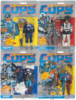 "COPS 'N CROOKS" ACTION 24 FIGURE SET & FOUR VEHICLE LOT.