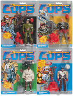 "COPS 'N CROOKS" ACTION 24 FIGURE SET & FOUR VEHICLE LOT.