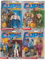 "COPS 'N CROOKS" ACTION 24 FIGURE SET & FOUR VEHICLE LOT.