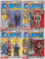 "COPS 'N CROOKS" ACTION 24 FIGURE SET & FOUR VEHICLE LOT.