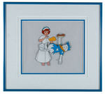 HOW TO HAVE AN ACCIDENT AT WORK - DONALD DUCK WITH NURSE FRAMED PRODUCTION ANIMATION CEL SET-UP.