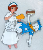 HOW TO HAVE AN ACCIDENT AT WORK - DONALD DUCK WITH NURSE FRAMED PRODUCTION ANIMATION CEL SET-UP.