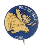 TR 1912 CLASSIC BULL MOOSE "PROGRESSIVE" PARTY MEMBER'S BUTTON.