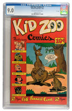 KID ZOO COMICS #1 1948 CGC 9.0 OFF-WHITE TO WHITE PAGES DAVIS CRIPPEN/D COPY PEDIGREE.