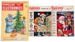 SCIENCE FICTION PULP DIGESTS LOT OF 12 WITH CHRISTMAS COVERS.