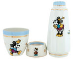 MICKEY & MINNIE MOUSE AND OTHERS "LIMOGES" THREE PIECE LOT.