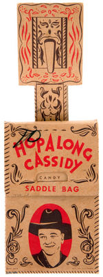 "HOPALONG CASSIDY CANDY SADDLE BAG" CONTAINER.