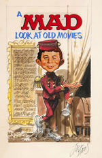 JACK DAVIS FRAMED ORIGINAL PRELIMINARY ART FOR "A MAD LOOK AT OLD MOVIES" BOOK COVER PAIR.